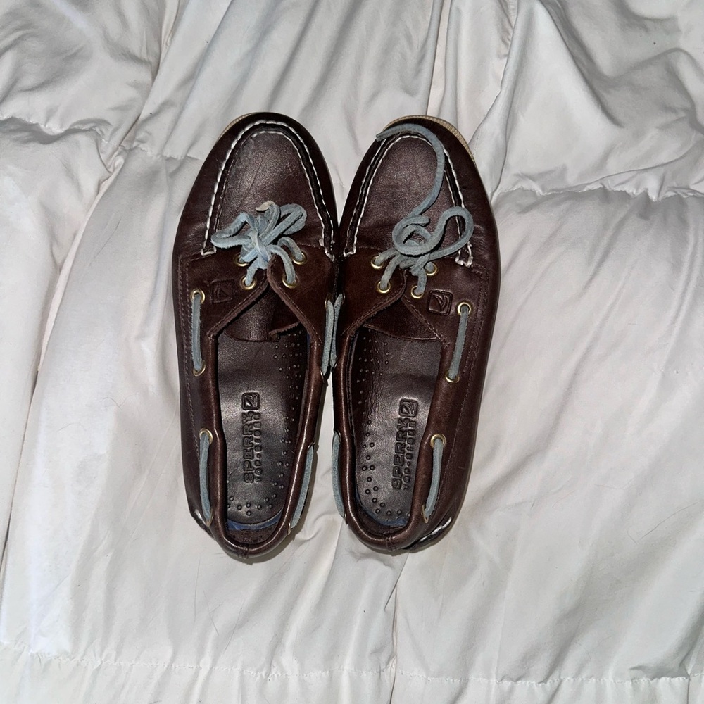 Sperry Women’s Dark Brown Leather Boat Shoes